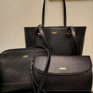 Handbags for Women Shoulder Bags Tote Satchel Hobo 3pcs Purse Set